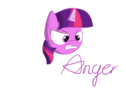 Size: 3508x2480 | Tagged: safe, artist:twinblade edge, imported from derpibooru, twilight sparkle, pony, angry, female, gritted teeth, looking at you, solo, text
