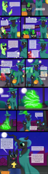 Size: 1141x4096 | Tagged: dead source, safe, artist:oblivionwings, imported from derpibooru, queen chrysalis, oc, oc:mimicry, changepony, hybrid, comic, female, interspecies offspring, male, offspring, parent:queen chrysalis, parent:shining armor, parents:shining chrysalis, witch
