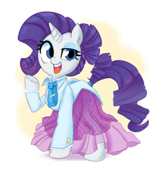 Size: 6890x7110 | Tagged: safe, artist:adequality, artist:potetecyu_to, color edit, edit, imported from derpibooru, rarity, pony, unicorn, school daze, abstract background, absurd resolution, clothes, colored, drawthread, female, open mouth, raised hoof, request, schoolmarm rarity, solo, teacher