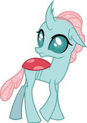 Size: 1800x2527 | Tagged: safe, artist:семена мертвых, imported from derpibooru, ocellus, changedling, changeling, non-compete clause, female, looking back, simple background, solo, transparent background, vector, walking