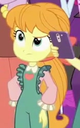 Size: 226x362 | Tagged: safe, imported from derpibooru, screencap, megan williams, equestria girls, equestria girls series, rollercoaster of friendship, cropped, g1, g1 to equestria girls, generation leap, megan williams is not amused