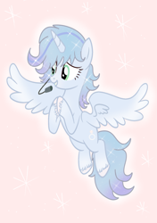 Size: 2039x2894 | Tagged: safe, artist:riofluttershy, imported from derpibooru, oc, oc only, oc:ring dove, alicorn, pony, alicorn oc, cute, horn, microphone, solo, wings