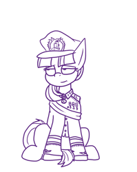 Size: 4779x6013 | Tagged: safe, artist:adorkabletwilightandfriends, imported from derpibooru, starlight glimmer, pony, unicorn, absurd resolution, clothes, female, hat, medal, military uniform, solo, uniform