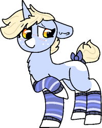 Size: 411x517 | Tagged: safe, artist:nootaz, imported from derpibooru, oc, oc only, oc:nootaz, pony, bow, leg warmers, nootaz is trying to murder us, simple background, solo, tail bow, transparent background