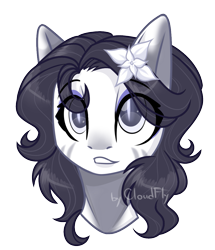Size: 935x1085 | Tagged: safe, artist:cloud-fly, imported from derpibooru, oc, oc only, pony, bust, female, flower, flower in hair, mare, portrait, simple background, solo, transparent background