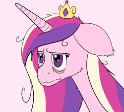 Size: 1650x1500 | Tagged: safe, artist:alloco, imported from derpibooru, princess cadance, pony, crown, female, floppy ears, jewelry, mare, regalia, simple background, solo, tired