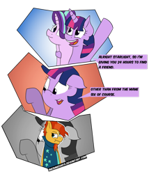 Size: 826x967 | Tagged: safe, artist:sneshneeorfa, imported from derpibooru, starlight glimmer, sunburst, twilight sparkle, comic, simple background, transparent background