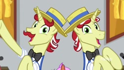 Size: 1920x1080 | Tagged: safe, imported from derpibooru, screencap, flam, flim, pony, friendship university, flim flam brothers