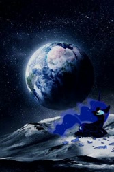 Size: 682x1024 | Tagged: safe, edit, imported from derpibooru, nightmare moon, princess luna, banishment, earth, moon, vector