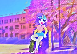 Size: 1892x1330 | Tagged: safe, artist:palmartz44, imported from derpibooru, rarity, anthro, friendship university, aesthetics, converse, female, plainity, shoes, solo, vaporwave