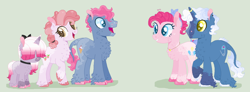 Size: 1024x376 | Tagged: safe, artist:givolpon, artist:versionsofme, imported from derpibooru, pinkie pie, pokey pierce, family, female, male, offspring, parent:pinkie pie, parent:pokey pierce, parents:pokeypie, pokeypie, shipping, straight