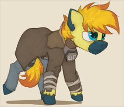 Size: 1452x1249 | Tagged: safe, artist:marsminer, imported from derpibooru, oc, oc only, oc:yaktan, pony, fallout, solo