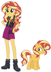 Size: 794x1115 | Tagged: safe, editor:php77, imported from derpibooru, sunset shimmer, pony, unicorn, equestria girls, equestria girls series, human ponidox, self ponidox, simple background, transparent background