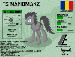 Size: 2048x1556 | Tagged: safe, artist:wvdr220dr, imported from derpibooru, oc, oc:nanomaxz, pony, robot, robot pony, imfomaz os, nanobots, romania, science fiction