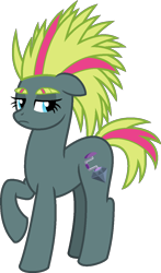 Size: 716x1216 | Tagged: safe, artist:amrasfelagund, deleted from derpibooru, imported from derpibooru, oc, oc only, oc:carbonado effect, earth pony, pony, description is relevant, floppy ears, friendship is magic: the next generation, headcanon in the description, magical lesbian spawn, offspring, parent:maud pie, parent:trixie, parents:mauxie, simple background, solo, transparent background