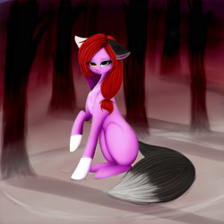 Size: 2000x2000 | Tagged: safe, artist:lin-na, imported from derpibooru, oc, oc only, chest fluff, female, heterochromia
