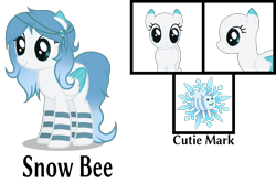 Size: 3233x2144 | Tagged: safe, artist:bluemoonbluepony, imported from derpibooru, oc, oc only, oc:snow bee, pegasus, pony, female, mare, reference sheet, show accurate, simple background, solo, transparent background