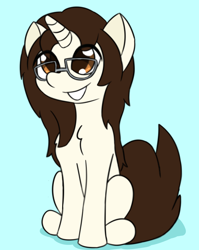 Size: 848x1066 | Tagged: safe, artist:unicodingunicorn, imported from derpibooru, oc, oc:gamingt, pony, unicorn, cute, glasses