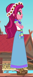 Size: 300x700 | Tagged: safe, artist:starman1999, edit, edited screencap, imported from derpibooru, screencap, gloriosa daisy, equestria girls, legend of everfree, clothes, cropped, long skirt, skirt