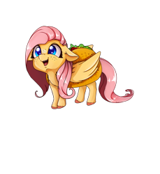 Size: 3200x3500 | Tagged: safe, artist:miokomata, imported from derpibooru, fluttershy, pegasus, pony, chest fluff, clothes, costume, cute, ear fluff, female, filly, floppy ears, fluttertaco, folded wings, food, food costume, freckles, happy, open mouth, ponies in food, pony as food, raised hoof, raised leg, shoulder fluff, shyabetes, simple background, smiling, solo, taco, taco costume, tacoshy, transparent background, wing fluff, wings