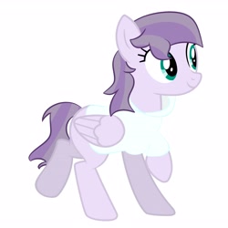 Size: 3200x3200 | Tagged: safe, artist:biitt, artist:macadoptables, imported from derpibooru, oc, oc only, oc:sweetie pie (ice1517), pegasus, pony, icey-verse, base used, clothes, female, hoodie, magical lesbian spawn, mare, next generation, offspring, parent:maud pie, parent:sugarcoat, parents:maudcoat, simple background, solo, white background