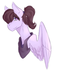 Size: 909x1153 | Tagged: safe, artist:dawn, imported from derpibooru, oc, oc only, oc:pillow case, pegasus, pony, ask-pillowcase, bust, female, mare, simple background, solo, transparent background, tumblr, tumblr blog, tumblr comic