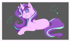 Size: 1280x747 | Tagged: safe, artist:foxybae, imported from derpibooru, starlight glimmer, pony, unicorn, abstract background, female, looking at you, mare, solo