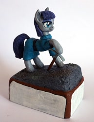 Size: 629x813 | Tagged: safe, artist:ubrosis, imported from derpibooru, maud pie, pony, clothes, craft, female, mare, pickaxe, sculpture, solo