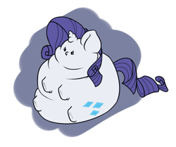 Size: 1705x1428 | Tagged: artist needed, safe, imported from derpibooru, rarity, pony, unicorn, abstract background, beady eyes, chubby, chubby cheeks, fat, female, food, food transformation, marshmallow, raritubby, rarity is a marshmallow, solo, transformation
