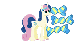 Size: 1304x736 | Tagged: safe, artist:unicorncookeno, imported from derpibooru, bon bon, sweetie drops, pony, unicorn, cutie mark, female, mare, race swap, simple background, solo, transparent background, unicorn bon bon