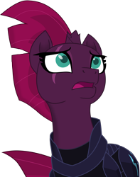 Size: 8823x11187 | Tagged: safe, artist:ejlightning007arts, imported from derpibooru, tempest shadow, pony, unicorn, my little pony: the movie, absurd resolution, betrayal, broken horn, eye scar, female, looking up, open mouth, scar, shocked, simple background, solo, transparent background, vector