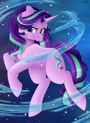 Size: 1024x1401 | Tagged: safe, artist:sk-ree, imported from derpibooru, starlight glimmer, pony, unicorn, female, magic, mare, smiling, solo