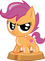 Size: 2454x3341 | Tagged: safe, artist:phucknuckl, imported from derpibooru, part of a set, scootaloo, pegasus, pony, my little pocket ponies, my little pony pocket ponies, cutie mark, female, filly, inkscape, ios game, looking at you, mare, pocket ponies, simple background, the cmc's cutie marks, transparent background, vector