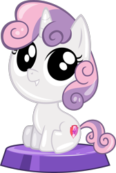 Size: 2175x3243 | Tagged: safe, artist:phucknuckl, imported from derpibooru, part of a set, sweetie belle, pony, shiba inu, unicorn, my little pocket ponies, my little pony pocket ponies, cutie mark, doge, female, filly, ios game, looking at you, mare, pocket ponies, simple background, the cmc's cutie marks, transparent background