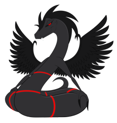 Size: 2953x3121 | Tagged: safe, artist:culu-bluebeaver, imported from derpibooru, oc, oc only, oc:plague, snake, comic:the six-winged serpent, claws, fangs, oc villain, simple background, stupid sexy oc, transparent background, wings