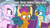 Size: 600x337 | Tagged: safe, edit, edited screencap, imported from derpibooru, screencap, gallus, silverstream, smolder, dragon, griffon, hippogriff, the end in friend, dragoness, fanfic, female, image macro, male, meme, memeful.com, notebook, trio