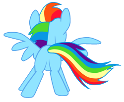 Size: 900x740 | Tagged: safe, edit, edited screencap, imported from derpibooru, screencap, rainbow dash, pony, butt, featureless crotch, female, not a vector, plot, simple background, solo, transparent background