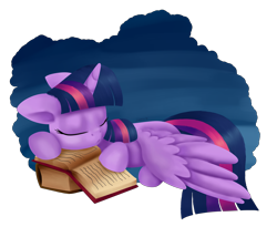 Size: 5500x4500 | Tagged: safe, artist:lavenderheartsmlp, imported from derpibooru, twilight sparkle, alicorn, pony, absurd resolution, book, female, mare, simple background, sleeping, solo, that pony sure does love books, transparent background, twilight sparkle (alicorn)