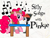 Size: 1006x768 | Tagged: artist needed, safe, edit, imported from derpibooru, pinkie pie, bird, earth pony, penguin, pony, doctor, littlest pet shop, parker penguin, silly songs, silly songs with pinkie, title card, veggietales