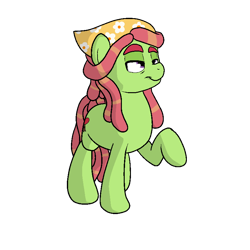 Size: 800x800 | Tagged: safe, artist:bennimarru, imported from derpibooru, tree hugger, earth pony, pony, female, leg lifted, mare, raised hoof, raised leg, simple background, solo, transparent background