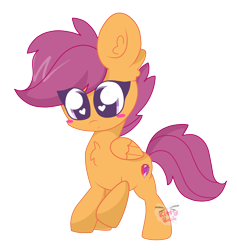 Size: 3000x3168 | Tagged: safe, artist:kittyrosie, imported from derpibooru, scootaloo, pegasus, pony, cute, cutealoo, female, heart eyes, mare, simple background, solo, transparent background, wingding eyes