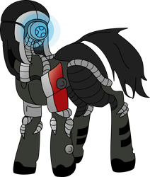 Size: 4583x5402 | Tagged: safe, artist:drops-of-blood, imported from derpibooru, oc, oc only, oc:chaild viktor, pony, absurd resolution, crossover, geth, legion, male, mass effect, ponified, simple background, solo, transparent background