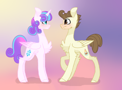 Size: 2656x1952 | Tagged: safe, artist:sunnysentry, imported from derpibooru, pound cake, princess flurry heart, female, male, poundflurry, shipping, straight