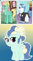 Size: 643x1170 | Tagged: safe, artist:missbramblemele, artist:missmele-madness, imported from derpibooru, fancypants, zephyr breeze, oc, pegasus, pony, female, filly, gay, magical gay spawn, male, offspring, parent:fancypants, parent:zephyr breeze, parents:zephyrpants, shipping, zephyrpants