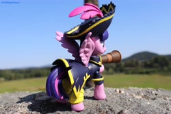 Size: 6000x4000 | Tagged: safe, artist:artofmagicpoland, imported from derpibooru, twilight sparkle, alicorn, pony, captain twilight, female, guardians of harmony, looking up, misadventures of the guardians, pirate twilight, solo, toy, twilight sparkle (alicorn)