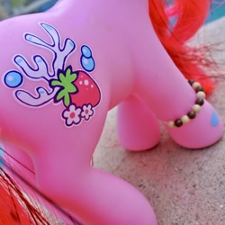 Size: 1081x1080 | Tagged: safe, imported from derpibooru, photographer:rileyspones, strawberry reef, pony, g3, irl, photo, solo, toy