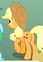 Size: 339x478 | Tagged: safe, imported from derpibooru, screencap, applejack, yakity-sax, butt, cropped, plot