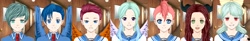 Size: 2858x470 | Tagged: safe, imported from derpibooru, cozy glow, gallus, ocellus, sandbar, silverstream, smolder, yona, human, humanized, pure concentrated unfiltered evil of the utmost potency, rinmarugames, student six