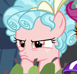 Size: 632x612 | Tagged: safe, imported from derpibooru, screencap, cozy glow, pegasus, pony, marks for effort, cozy glow is best facemaker, cozy glow is not amused, cozybetes, cropped, cute, female, filly, foal, pure concentrated unfiltered evil of the utmost potency, solo, thinking