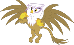 Size: 3168x1941 | Tagged: safe, artist:tourniquetmuffin, imported from derpibooru, gilda, griffon, griffon the brush off, female, flying, pointing at self, simple background, solo, spread wings, transparent background, vector, wings